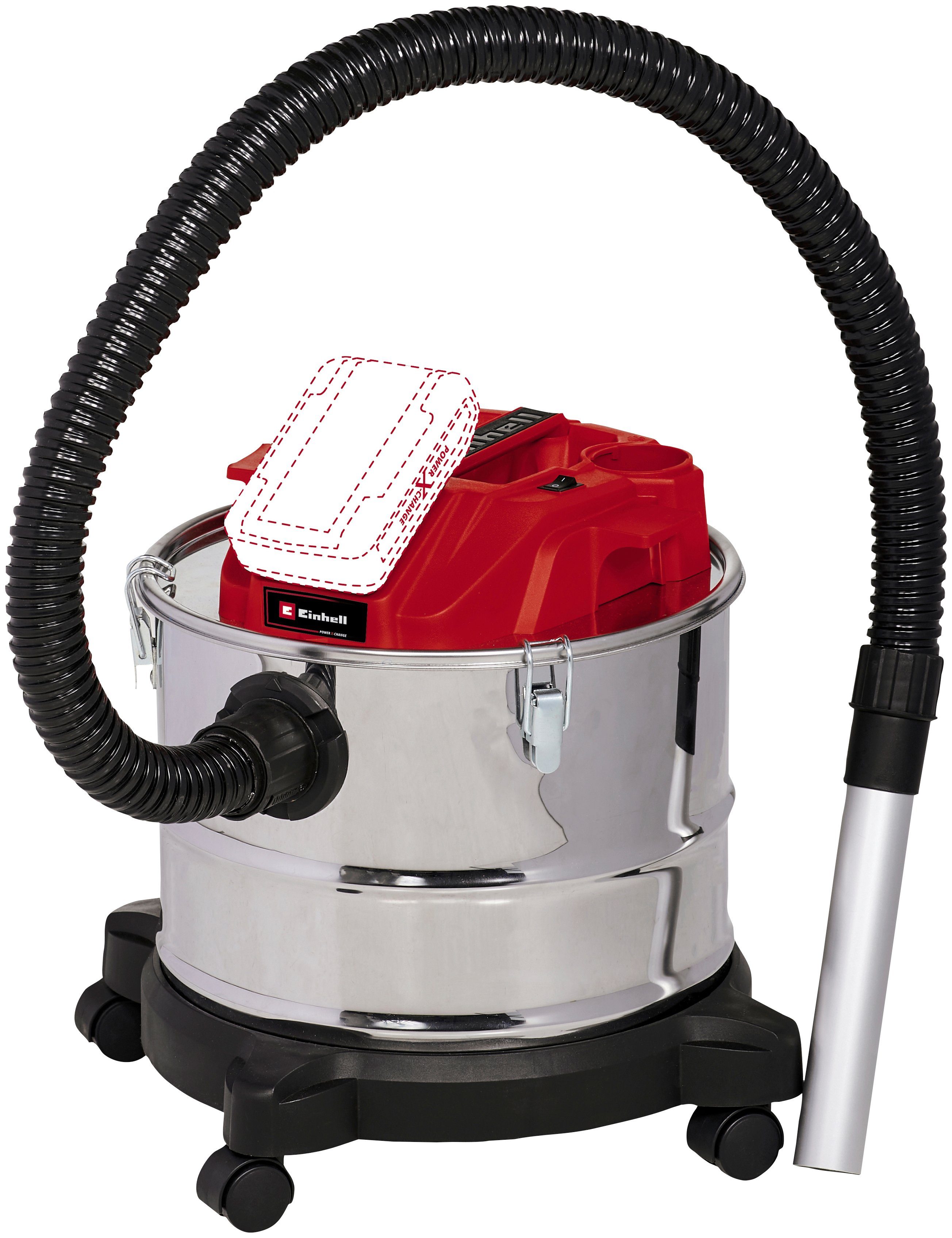Einhell Aschesauger Akku-Aschesauger TE-AV 18/15 Li C-Solo, 150 W, beutellos, ohne Akku und Ladegerät