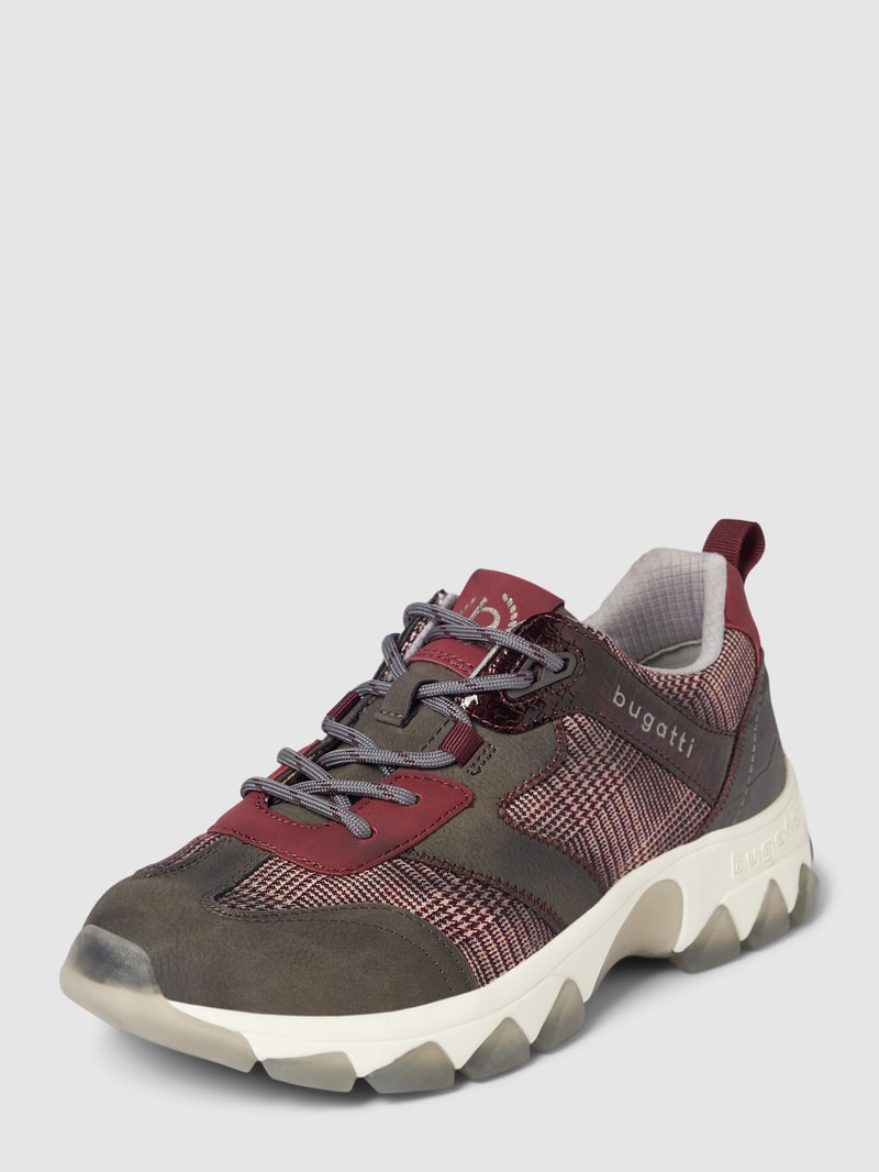 Sneaker mit Hahnentrittmuster Modell 'Yuki' in schwarz