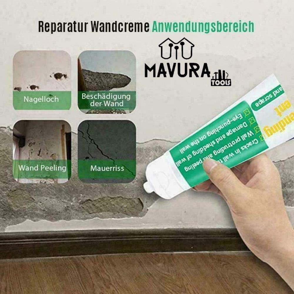 MAVURA Reparaturmasse WANDFIX Wandreparatur Masse Wandfüller Paste Wand Decke Füller, (Spachtel), l Fertigspachtel Wandspachtel Reparaturspachtel weiß 100g