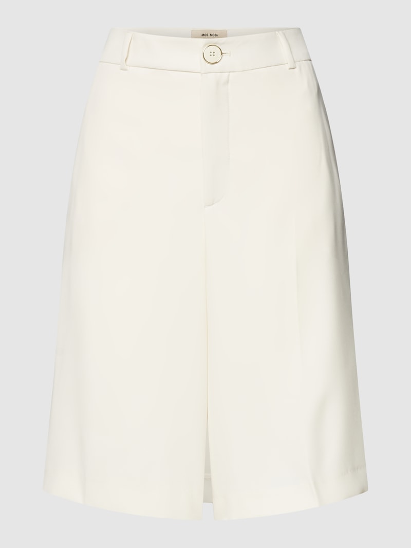 Bermudas mit Label-Detail Modell 'Jules Leia' in ecru