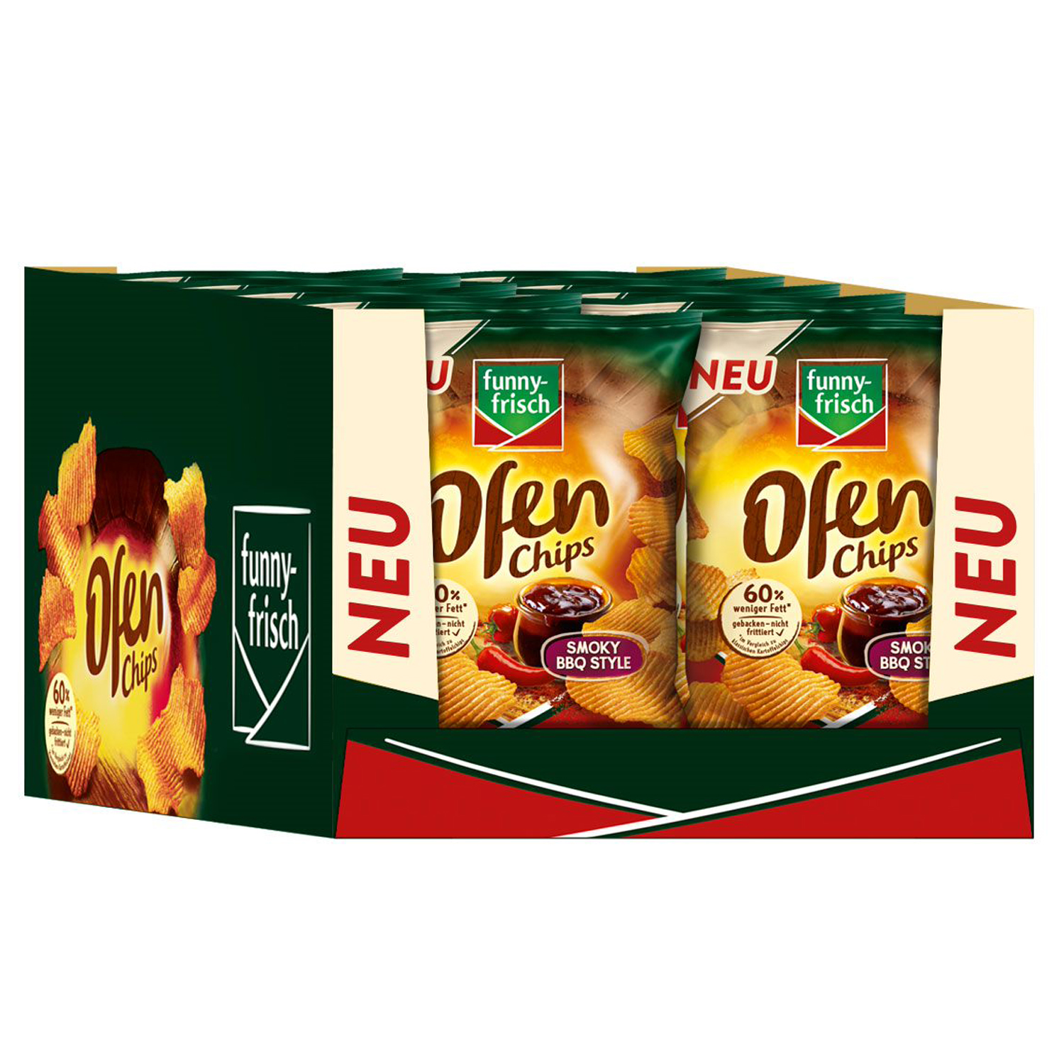 funny-frisch Ofen Chips Smoky BBQ Style 125g