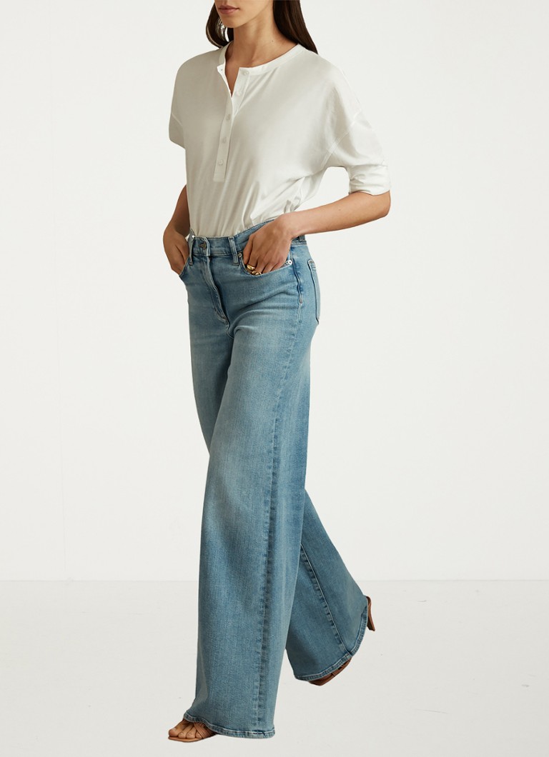 Reiss Olive long-sleeved shirt with slit
