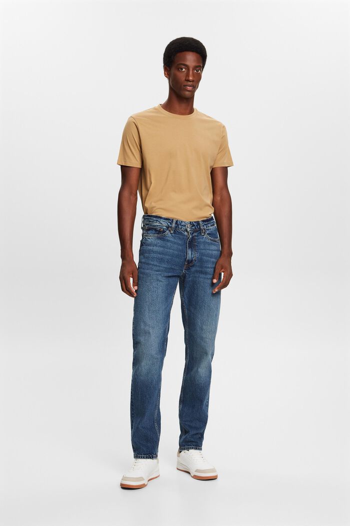 Gerade Jeans mit mittelhohem Bund
