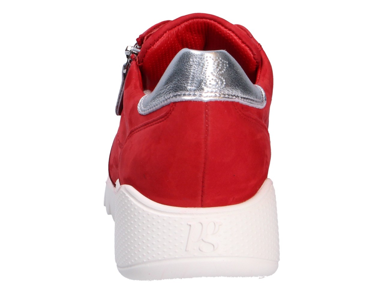 PAUL GREEN Sneaker rot red silver R.Nubuk