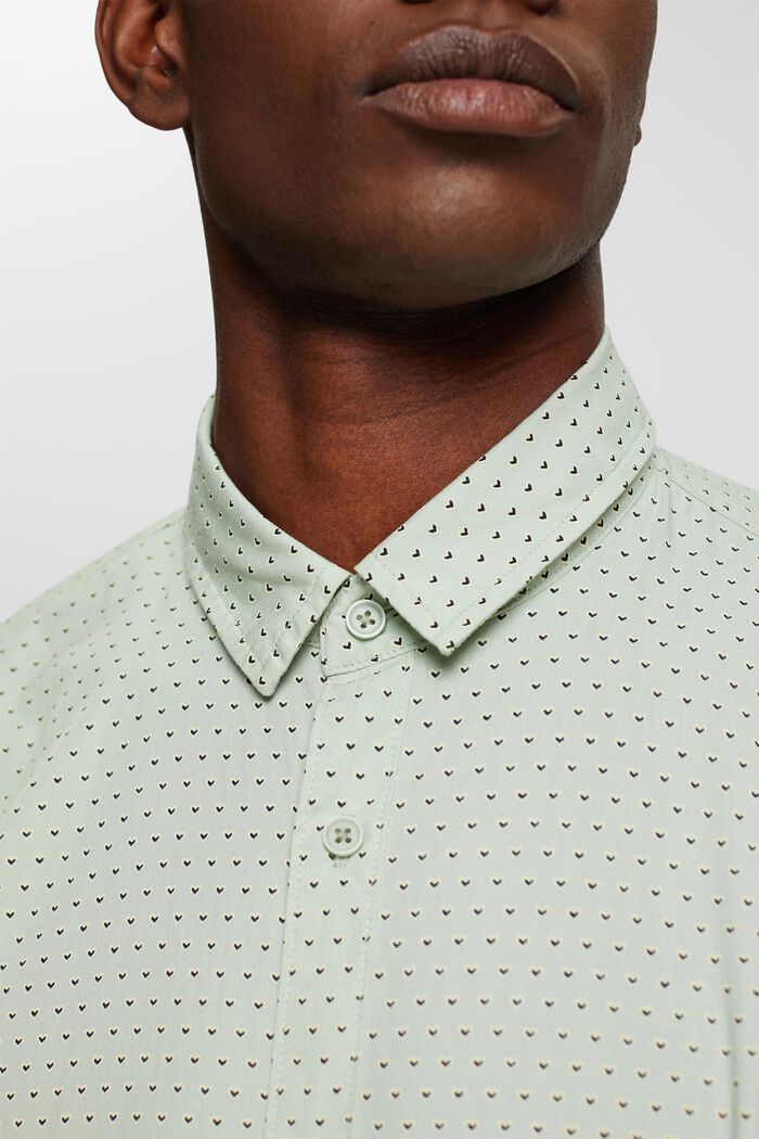 Slim-Fit-Hemd mit Herzprint