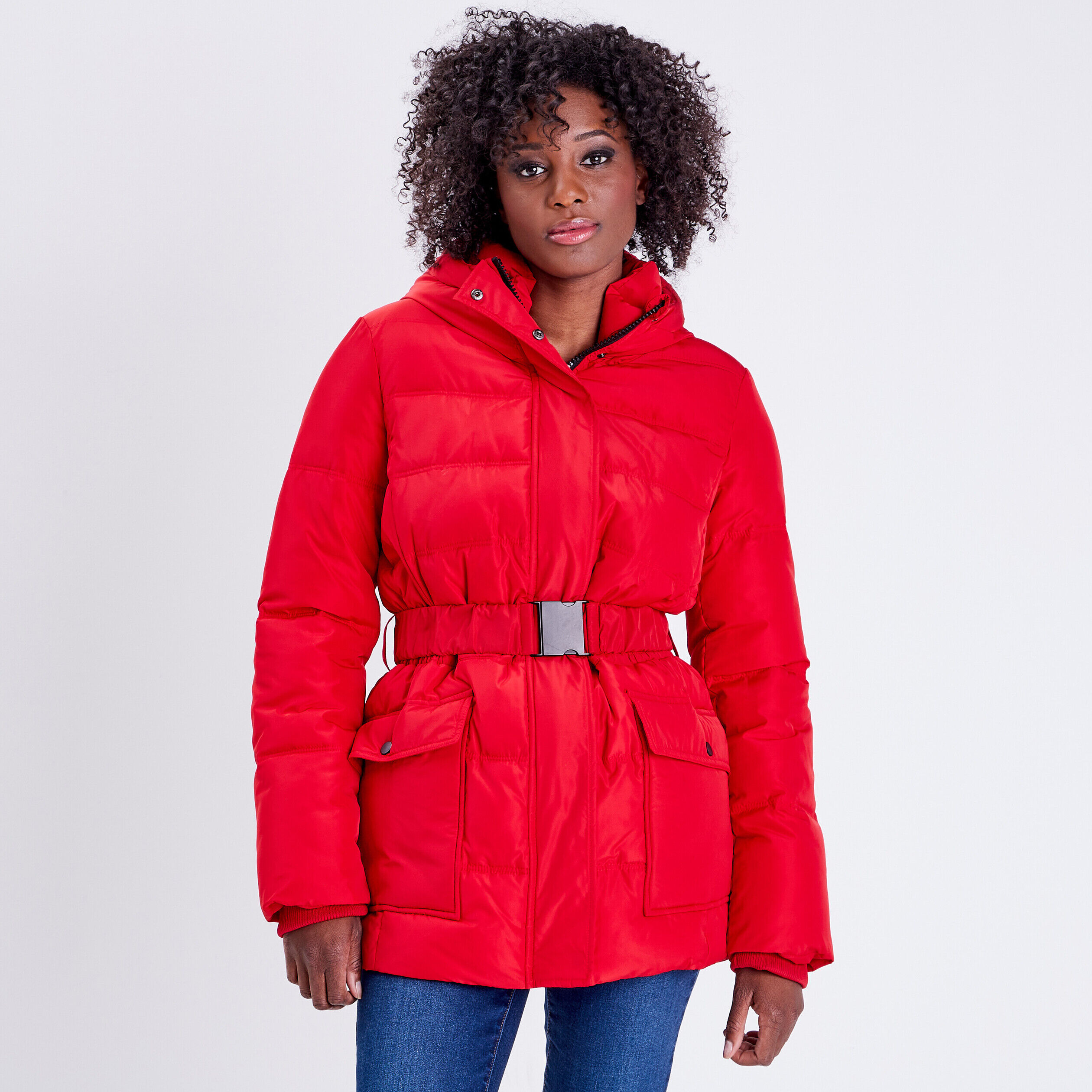 Doudoune cintrée rouge femme | Cache Cache