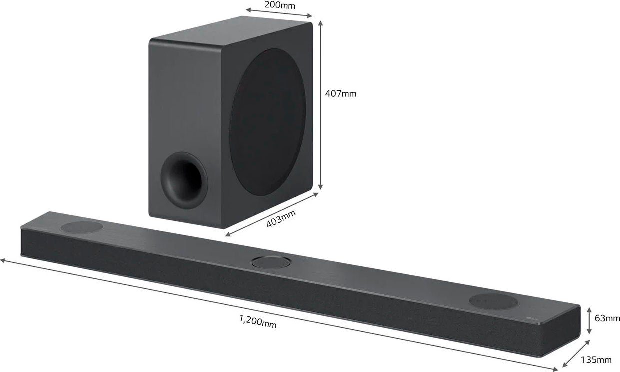 LG DS90QY 5.1.3 Soundbar (Bluetooth, WLAN (WiFi), 570 W)