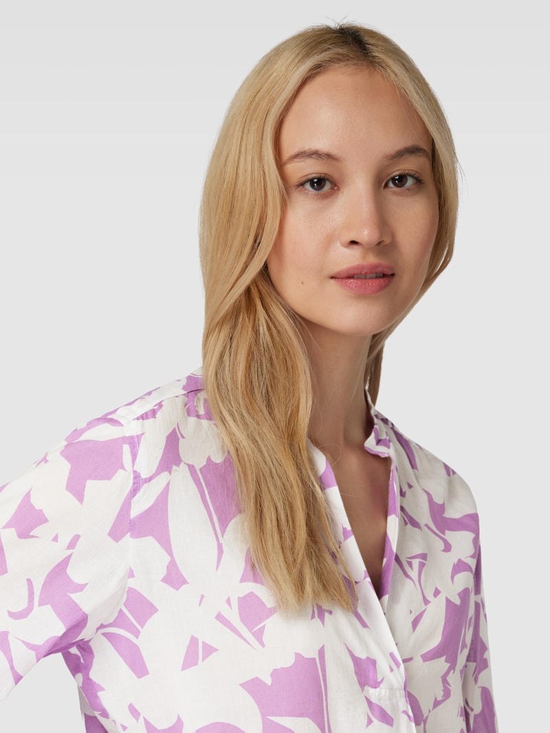 Bluse mit Allover-Muster in flieder