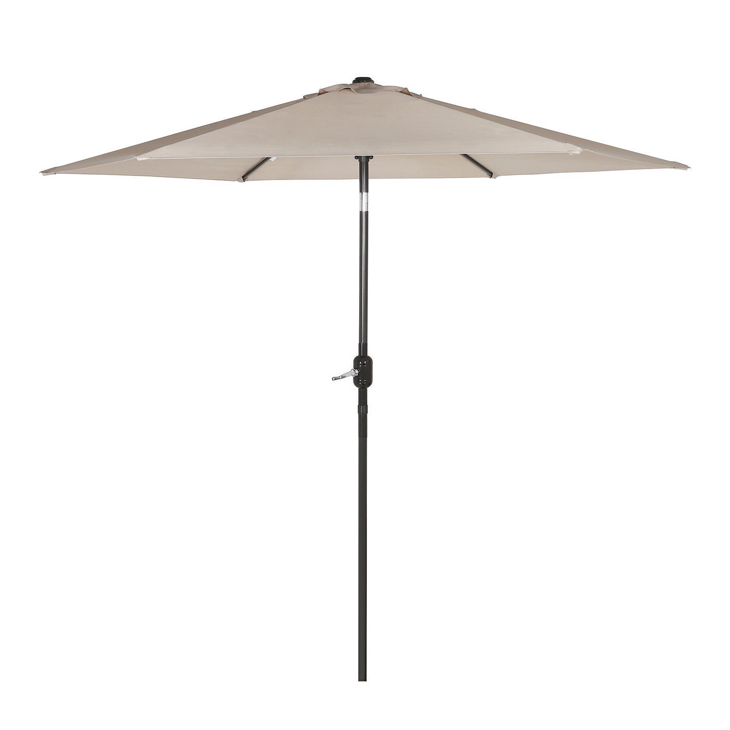 Sekey Sonnenschirm 270 cm Aluminium Sonnenschirm Kurbel mit Holzmaserung