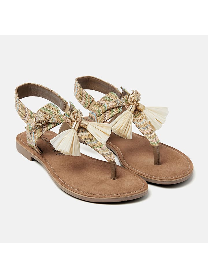 Lazamani Zehensandalen in Beige günstig kaufen