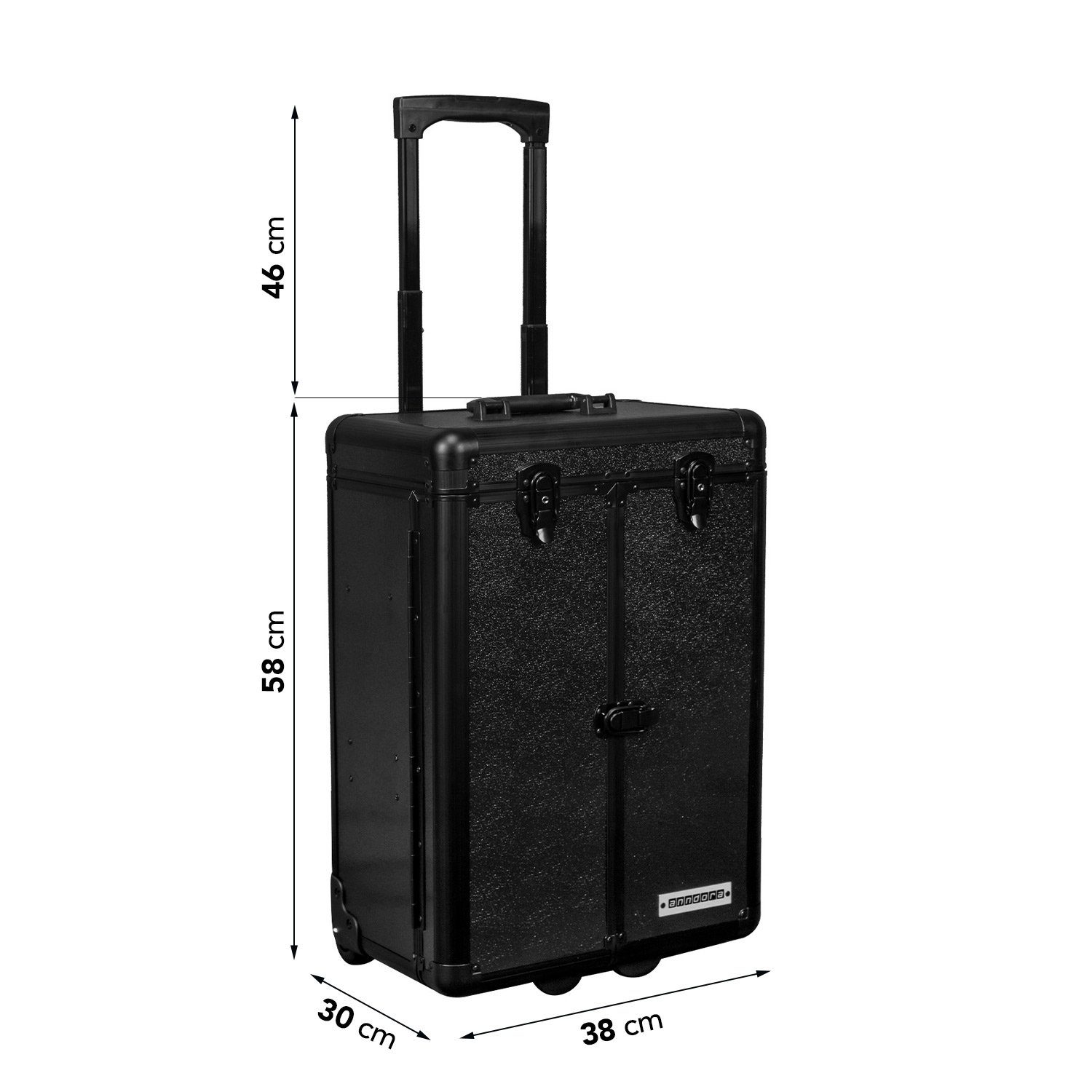 anndora Kosmetikkoffer 3 Schubladen verschließbar teleskop Trolley 38 x 58 x 30 cm