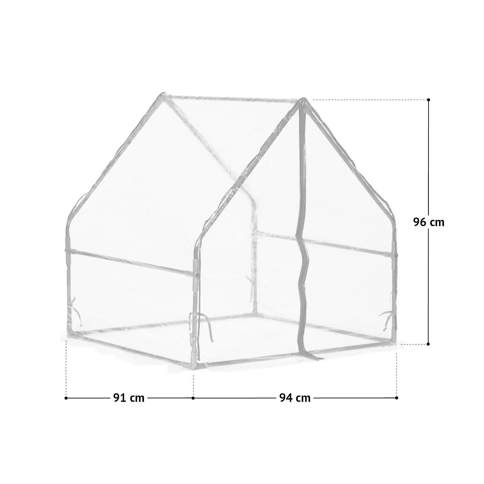 HATTORO Frühbeetaufsatz, 0,08 mm Wandstärke, transparent, PVC 0,08mm, Reißverschluss