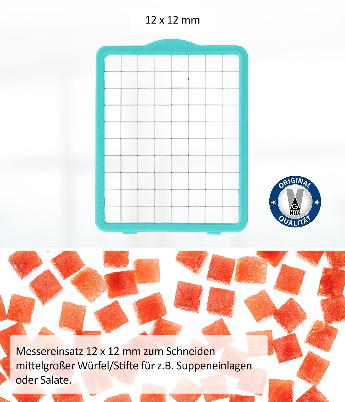 Genius Gemüseschneider Nicer Dicer Chef Professional, Set 15-tlg. Gemüseschneider, 5.2L Behälter Deckel Gemüsehobel