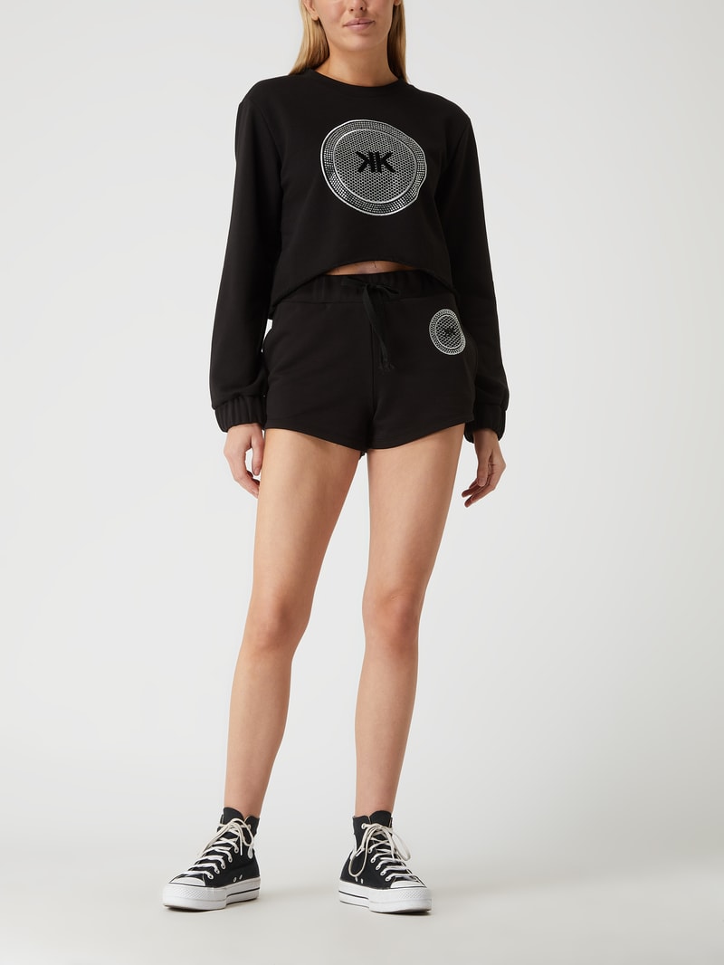 Sweatshorts mit Logo in schwarz