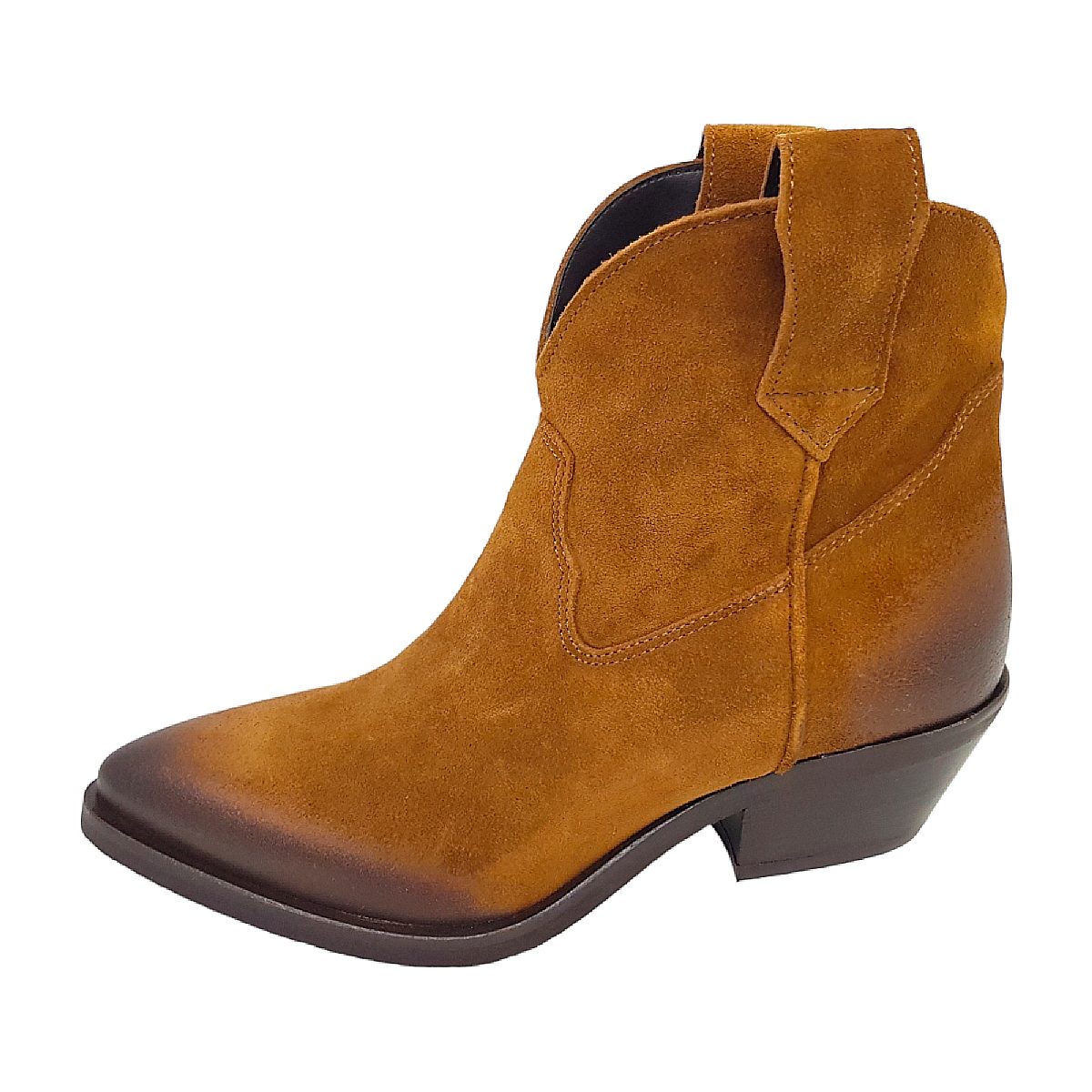 Lazamani Booties Western Low 55.103 - Ladies Braun Cognac