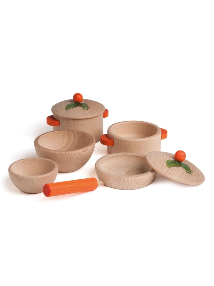 Erzi 7tlg. Set: Kochset Natur in bunt günstig kaufen onesize