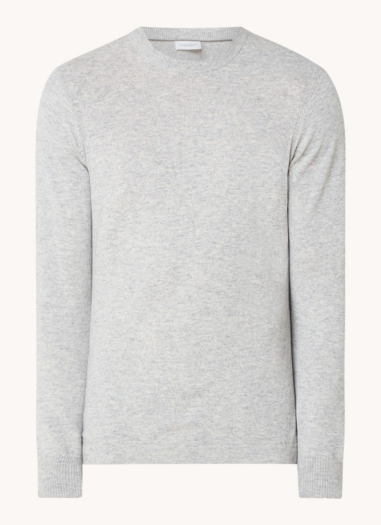 Profuomo Fine-knit wool blend pullover with melange design