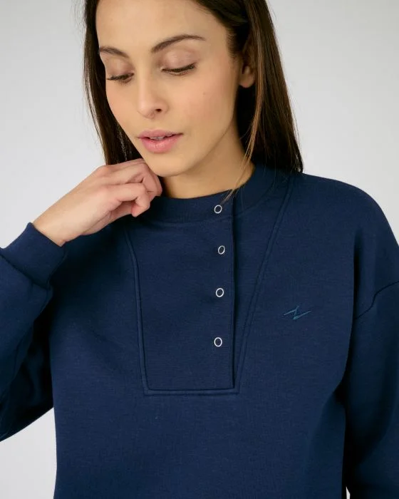 Sweat-shirt finitions bord-côtes Thermolactyl