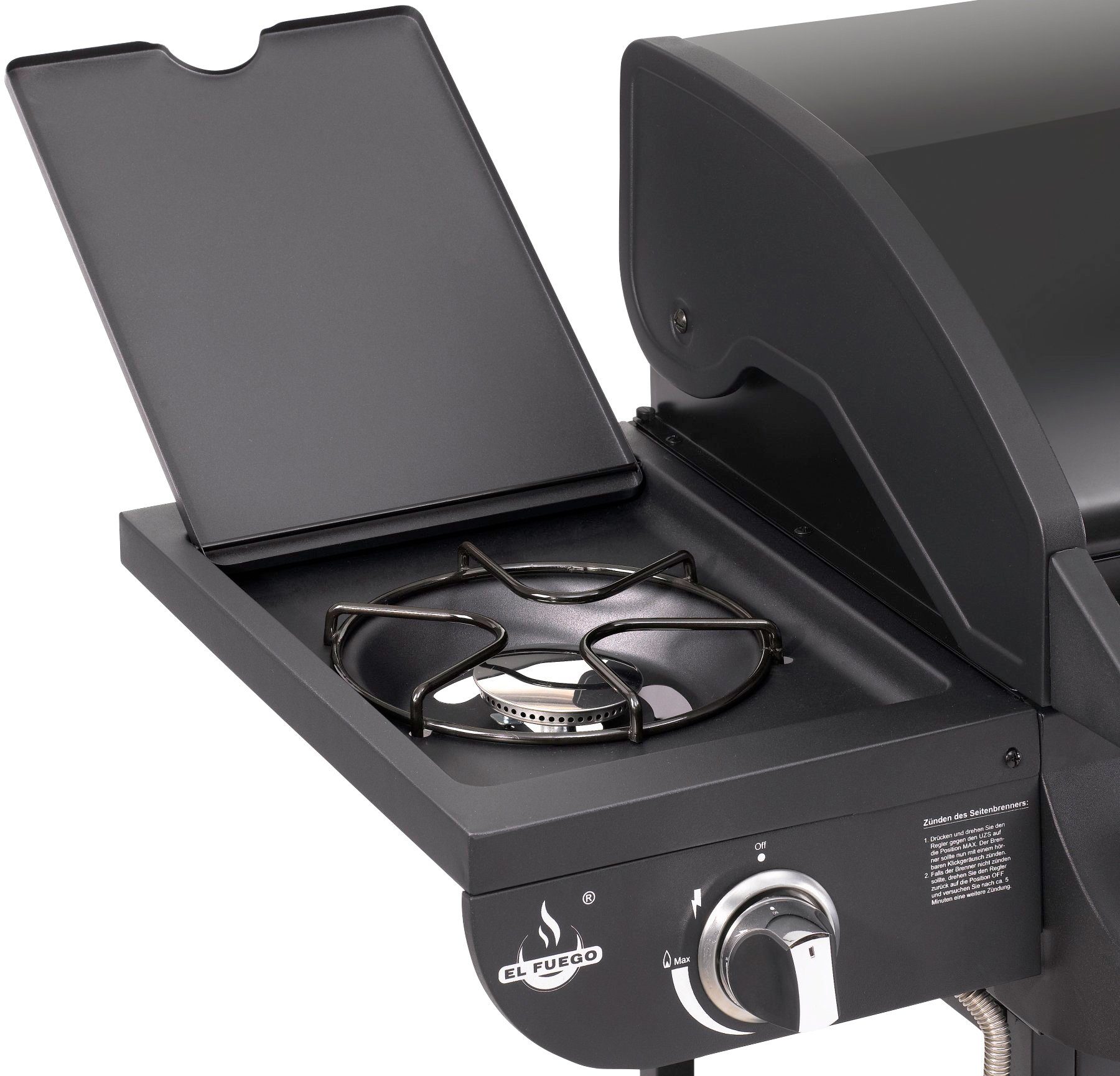 El Fuego Gasgrill Columbus 3+1, BxTxH: 117,5x58,5x107,5 cm