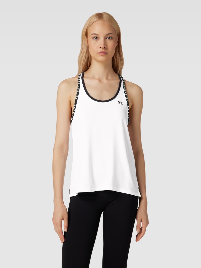 Tanktop mit Label-Print Modell 'Knockout' in weiß