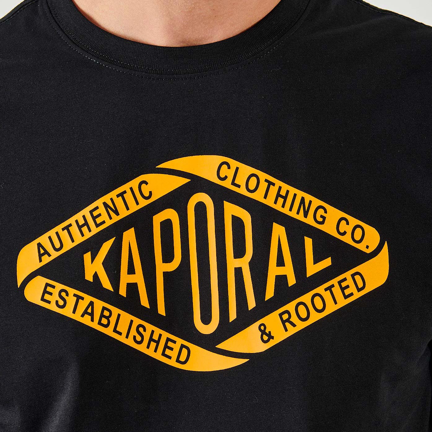 RAZ    T-shirt noir homme 100% coton