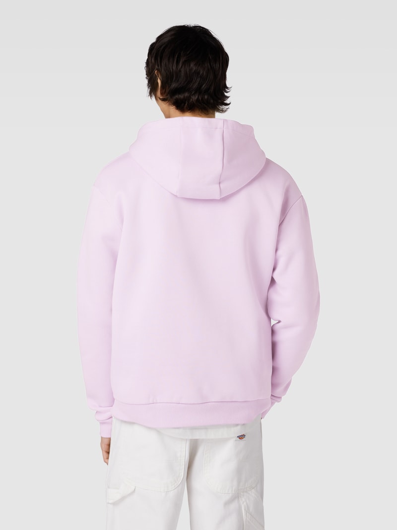 Hoodie mit Logo-Stitching in flieder