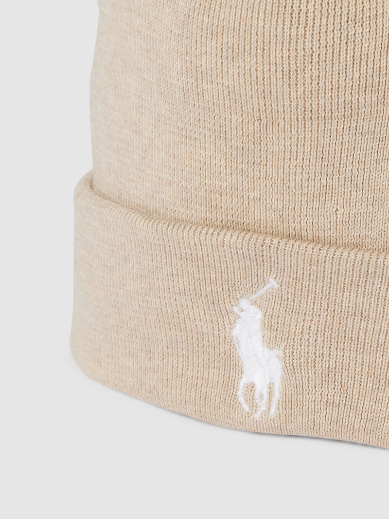 Beanie aus reiner Baumwolle in sand