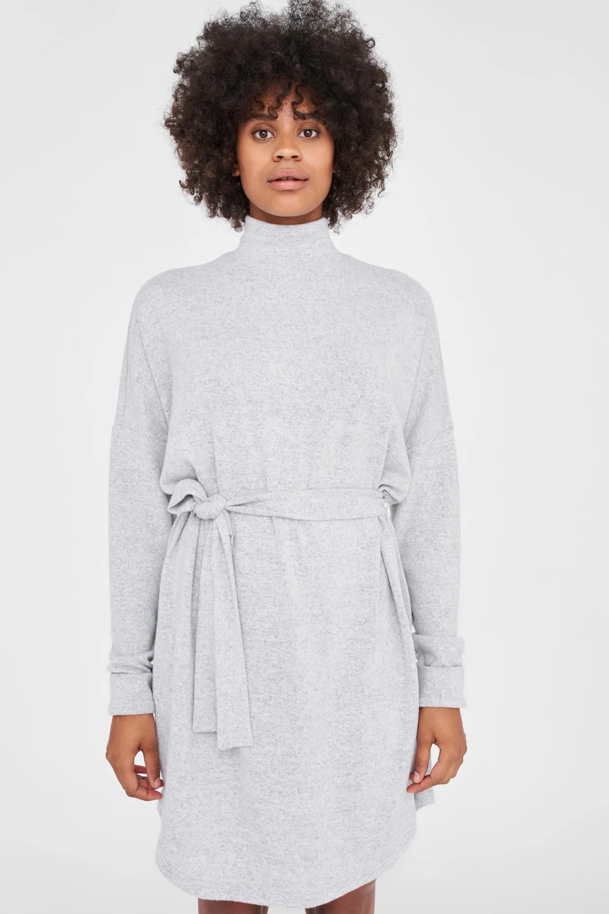 Noisy May  Hellgraues Melange-Kleid für Damen/Mädchen