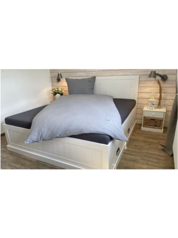 Sansibar Bettwäsche Leinen Look in Grau günstig kaufen