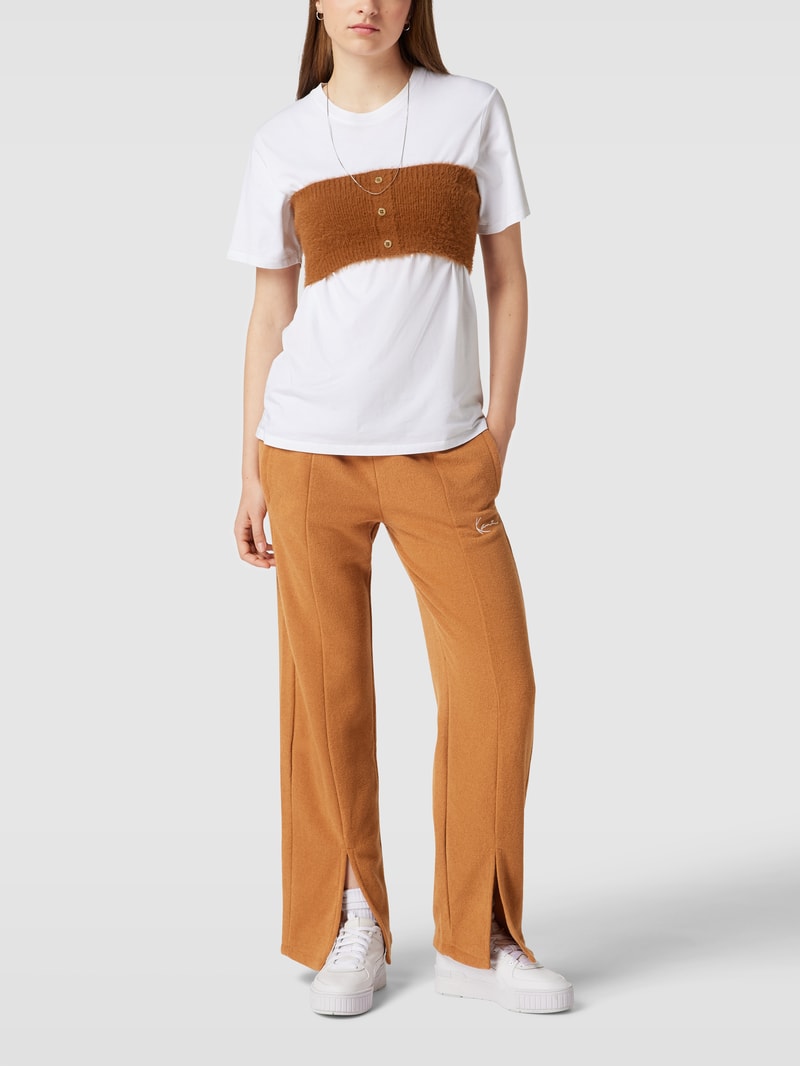 Sweatpants mit Label-Stitching Modell 'SIGNATURE' in haselnuss braun