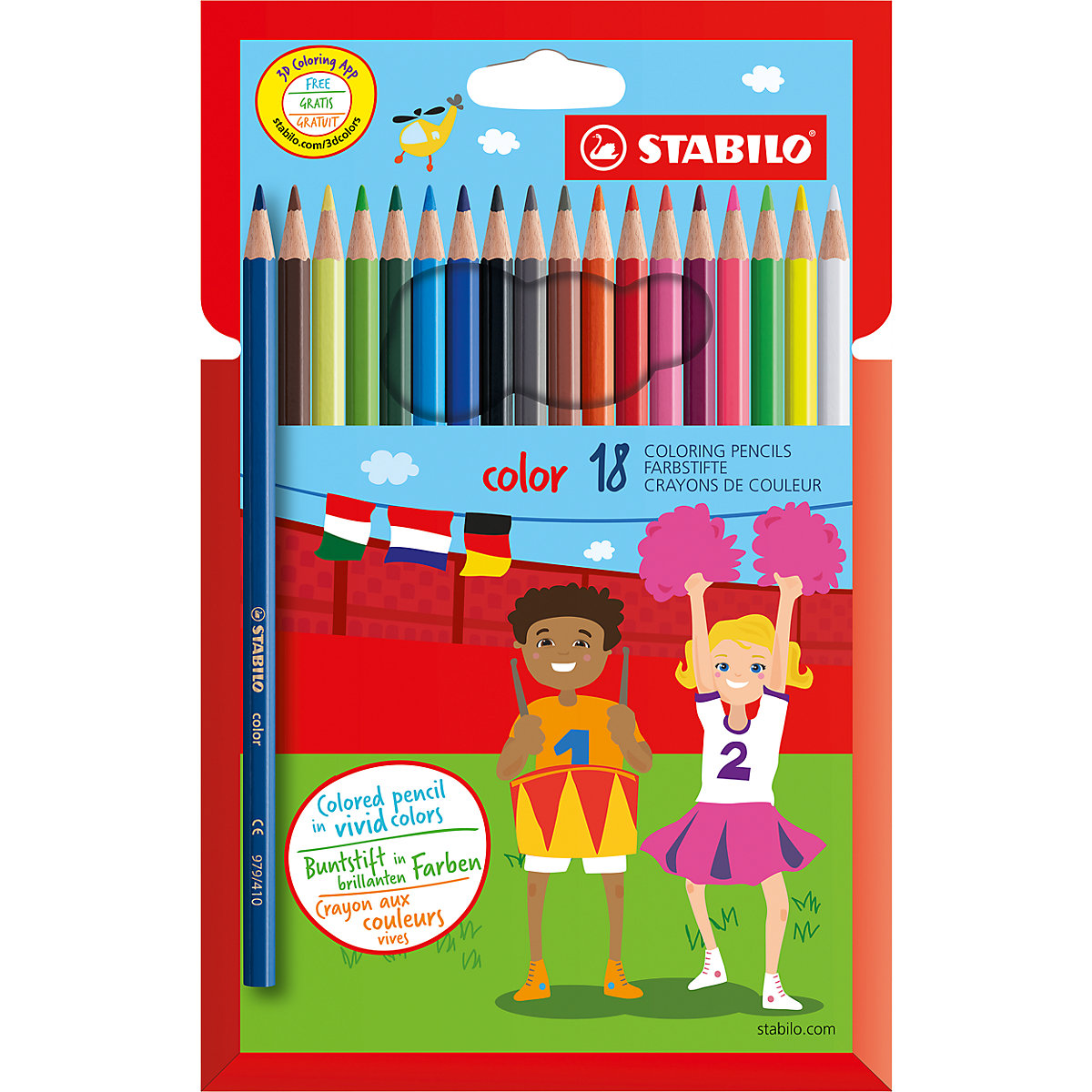 STABILO color Swano Farbstifte, 18 Farben