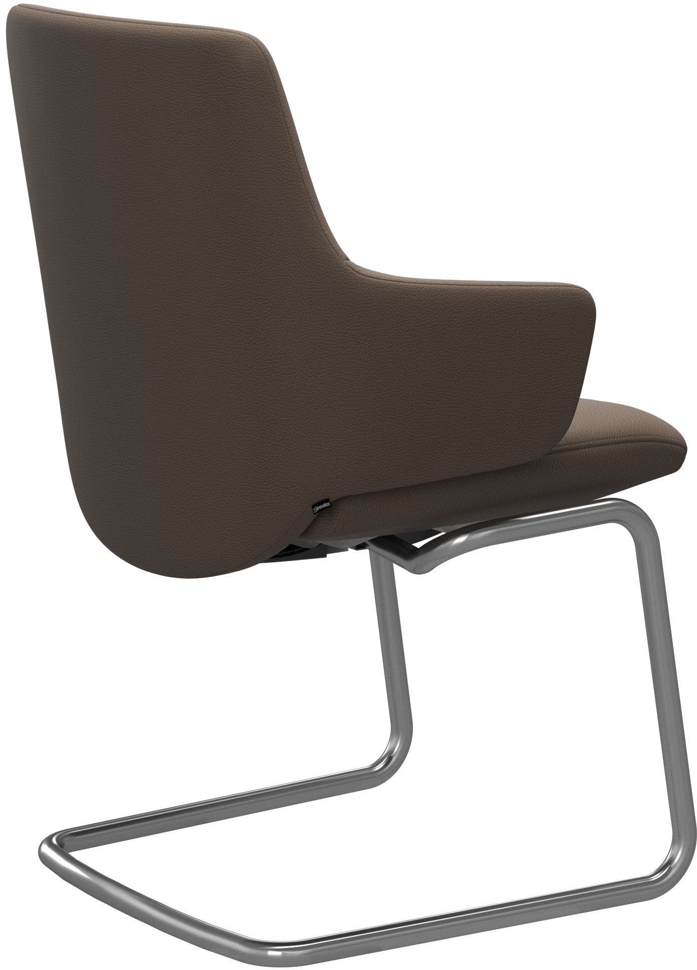 Stressless® Polsterstuhl Laurel, Low Back mit Armlehne, Größe L, mit Beinen aus Stahl in Schwarz matt