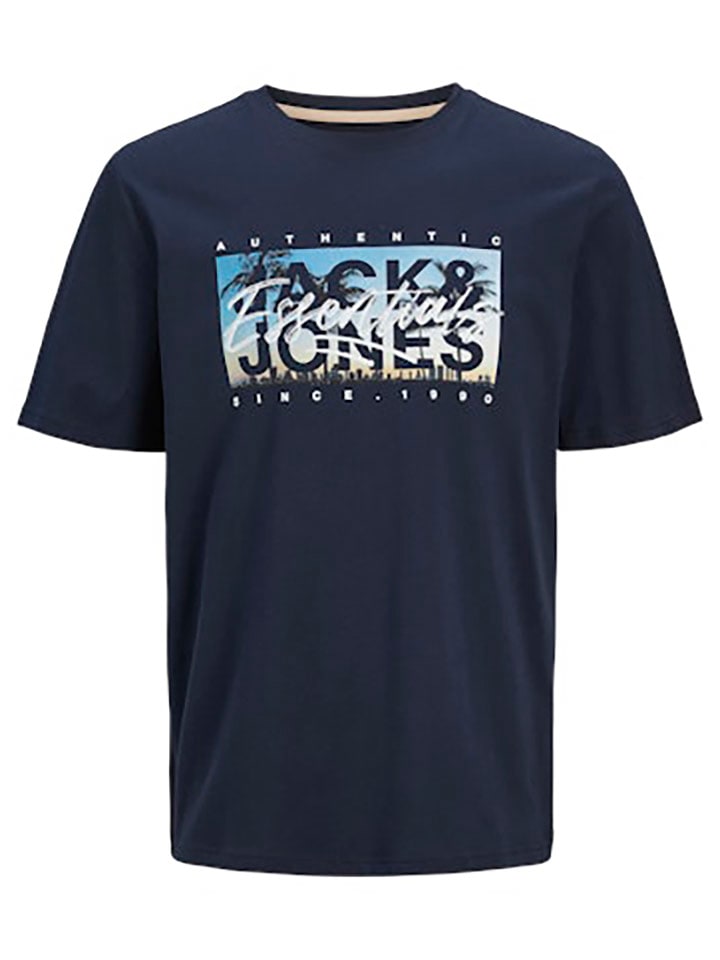 Jack & Jones 2er-Set: Shirt in Weiß/ Dunkelblau günstig kaufen
