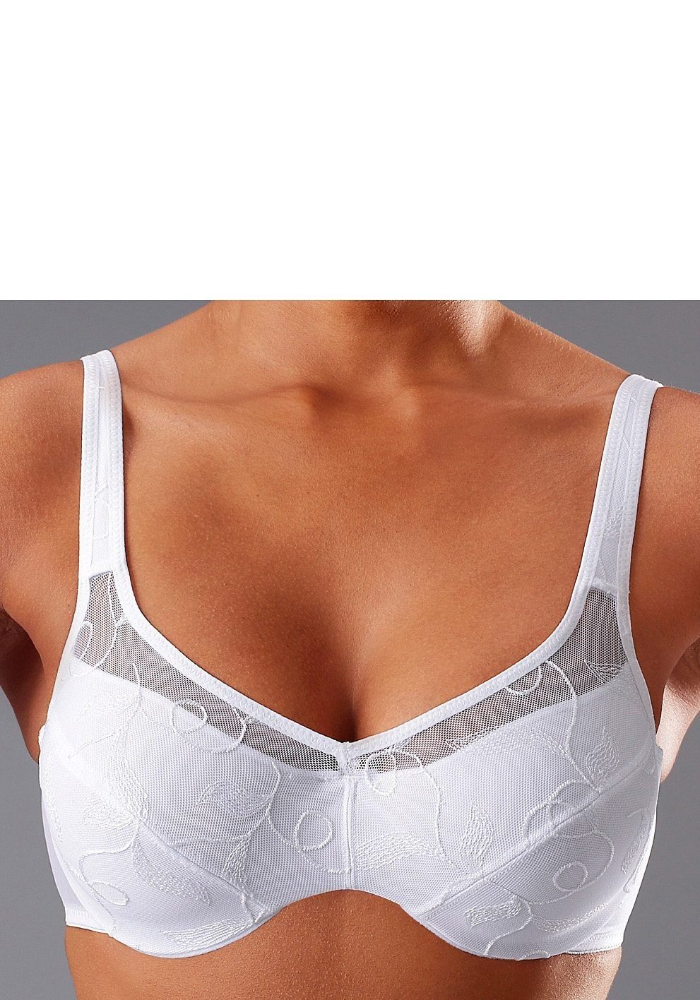 petite fleur Minimizer-BH (Packung, 2 Stück) mit Bügel und schöner Stickerei, Basic Dessous