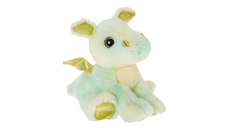 Müller - Toy Place - Plüschtier Drache Grün Gelb 19 cm