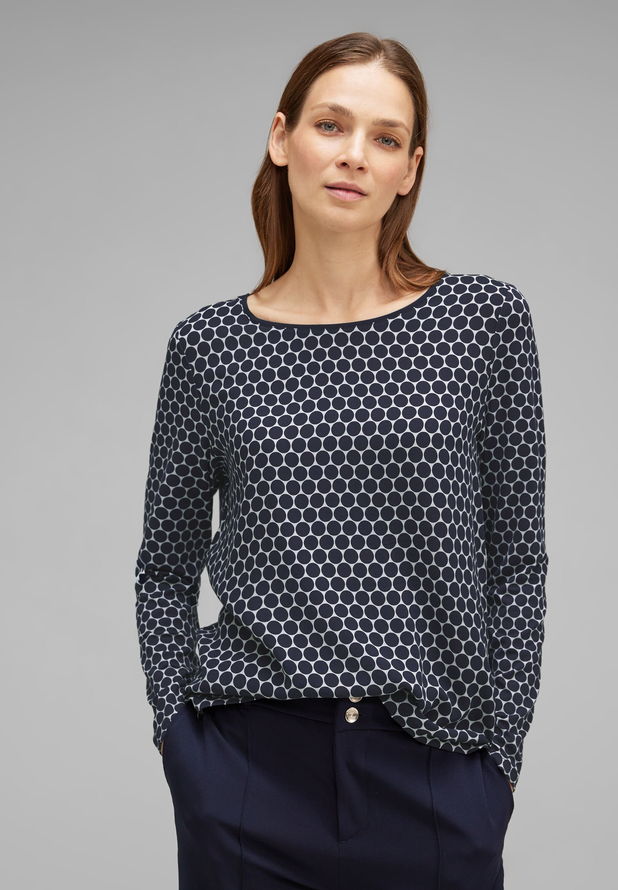 STREET ONE Langarmshirt mit Grafik-Print