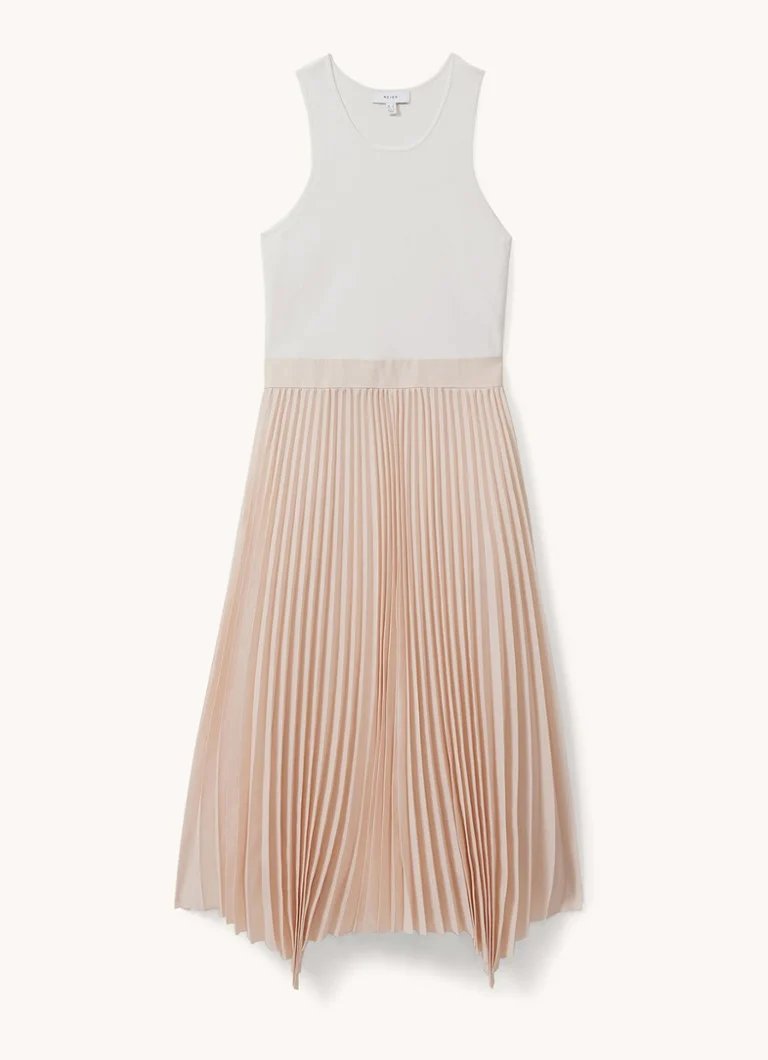 Reiss Marnie midi haljina s naborima