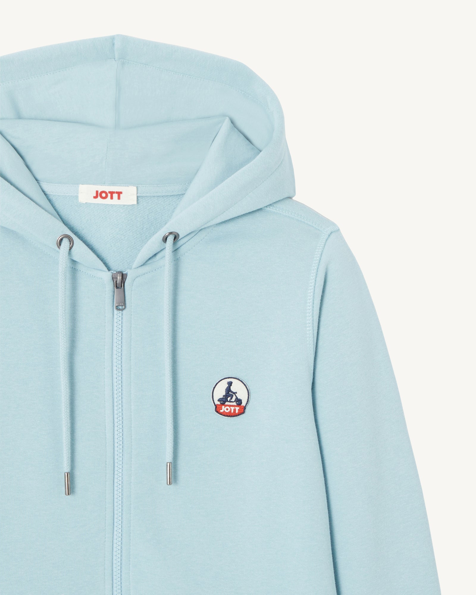 Sweat à capuche en coton biologique Iceberg bleu Oaxaca
