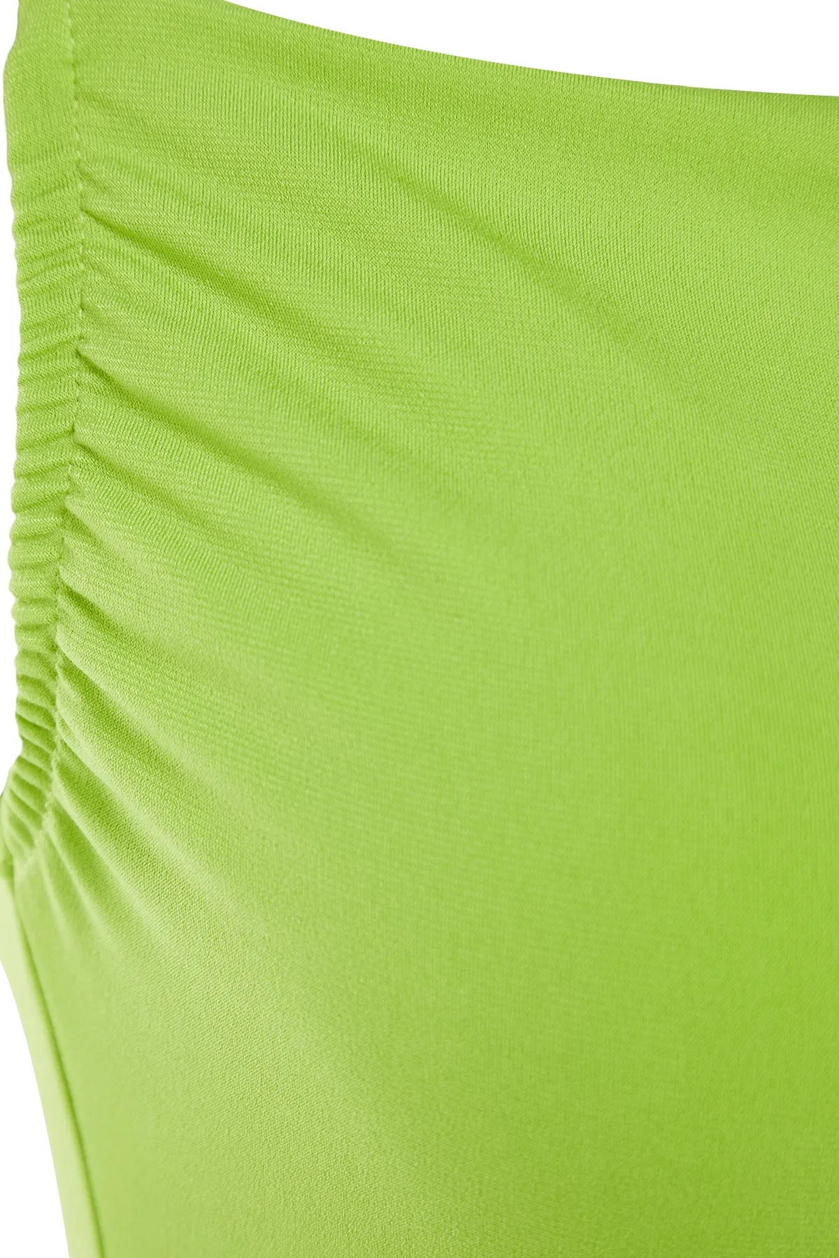Trendyol Collection  Hellgrünes, figurbetontes, flexibles Strick-Bleistiftkleid mit Degaje-Kragen und Midi-Trägern TWOSS19AD0020