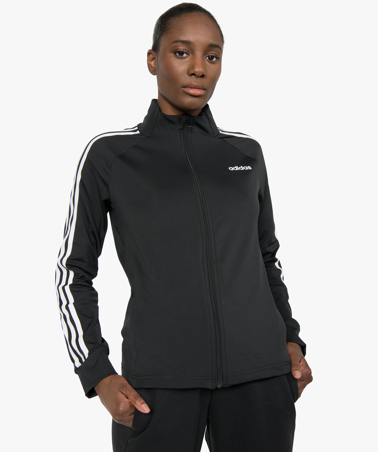 Sweat femme avec fermeture zippée - Adidas noir | GEMO