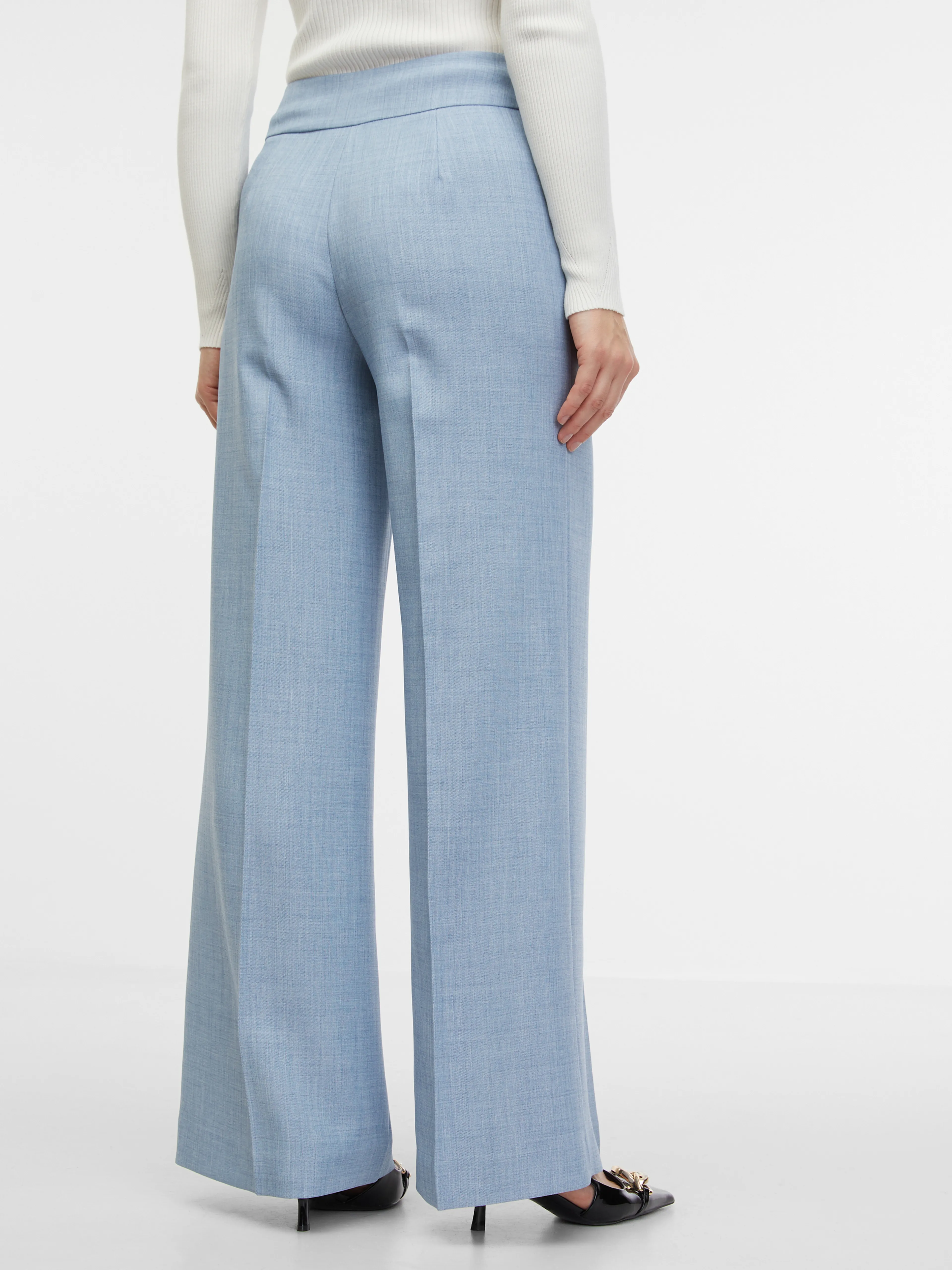 Hellblaue Damen-Weitbeinhose ORSAY