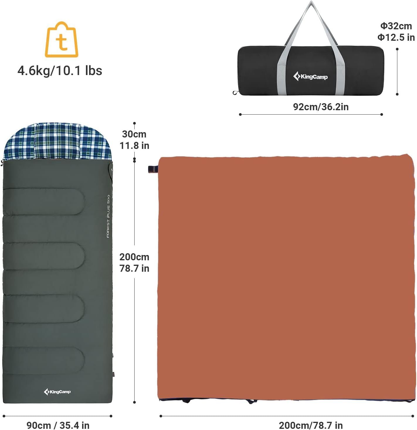 KingCamp Forest Plus 500 Schlafsack