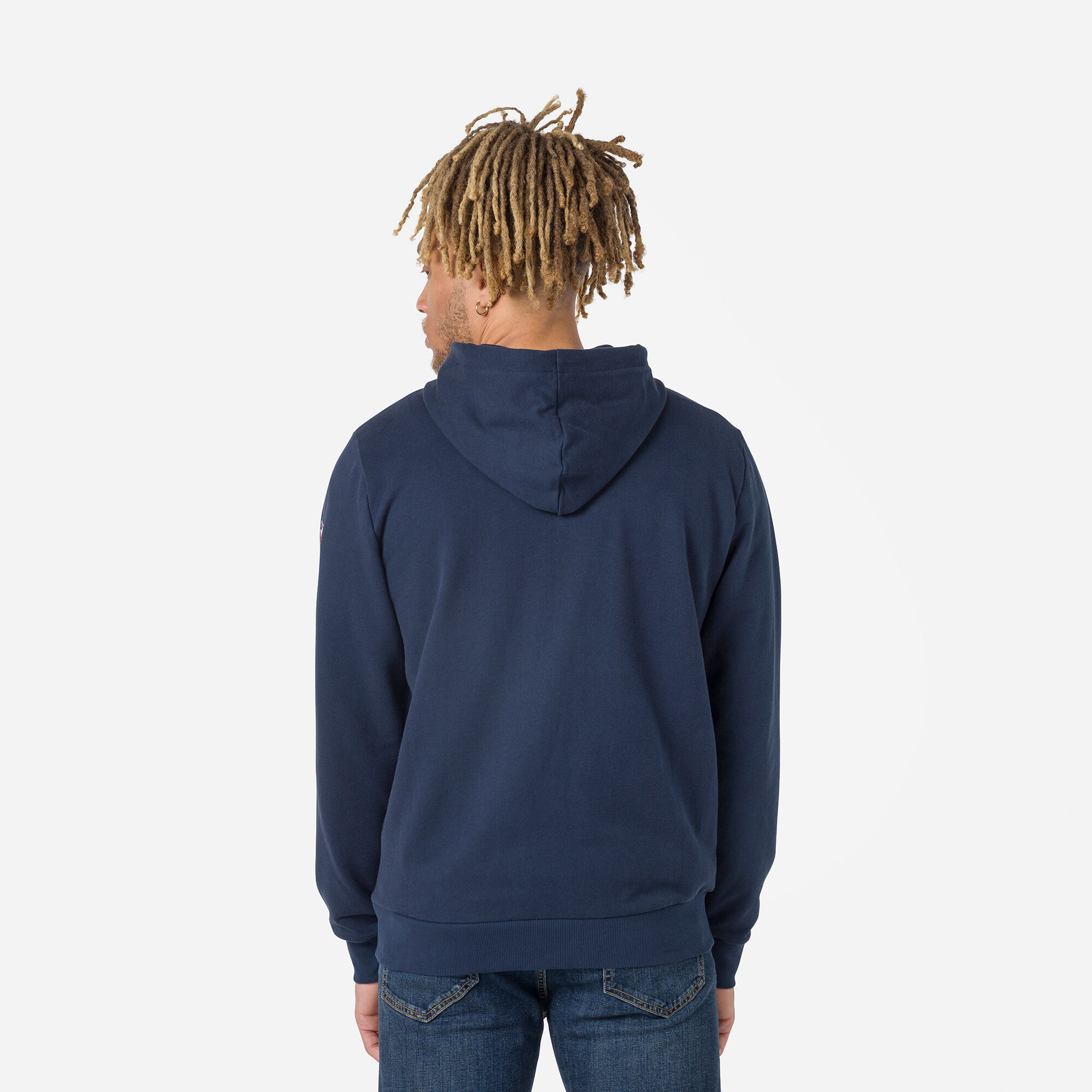 Sweat à capuche zippé molletonné Logo Homme