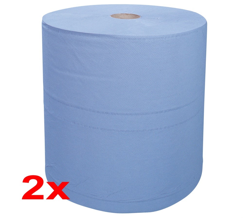 Industrie-Reinigungspapier auf Rollen, 2-er Pack