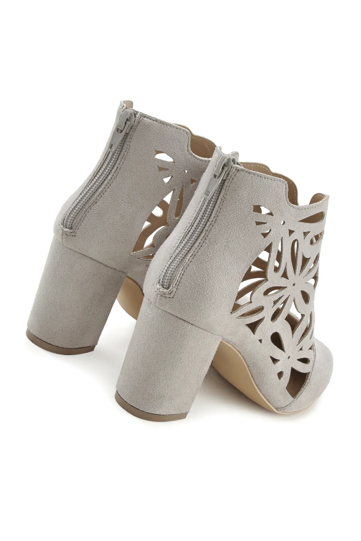 LASCANA  Stiefelette - Grau - Blockabsatz