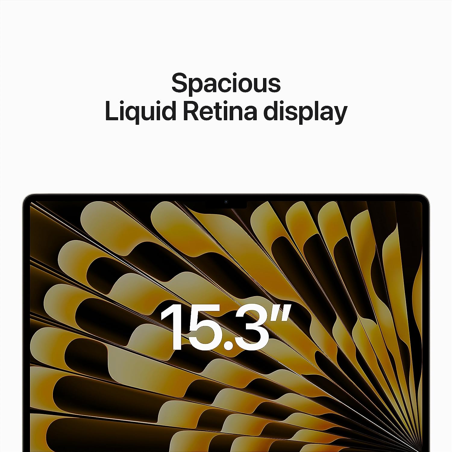Apple 2023 MacBook Air Laptop with M2 chip: 15.3-inch Liquid Retina Display, 8GB Unified Memory, 256GB SSD Storage, 1080p FaceTime HD Camera, Touch ID