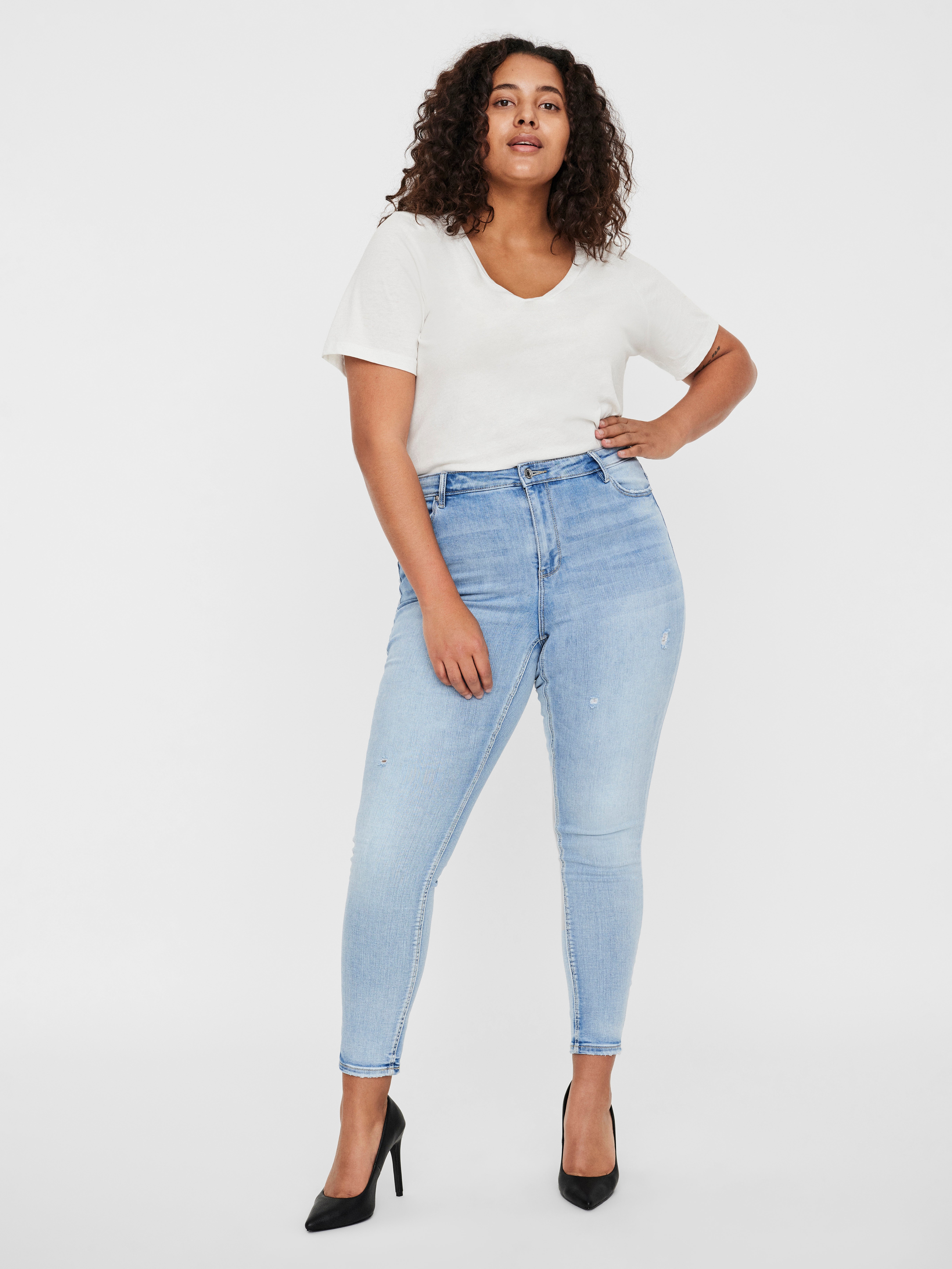 VMPHIA Hohe Taille Slim Fit Jeans