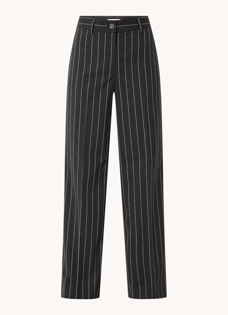 Pantaloni a gamba larga a vita media Pricilla di Co'Couture con stampa a righe