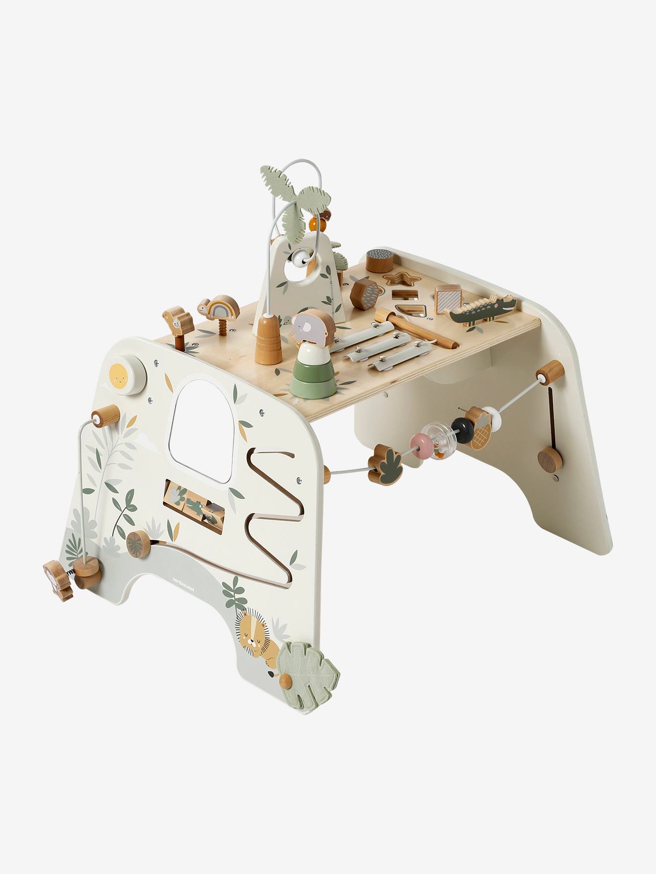 Vertbaudet Mitwachsender Baby Activity-Tisch TANSANIA, Holz FSC - natur