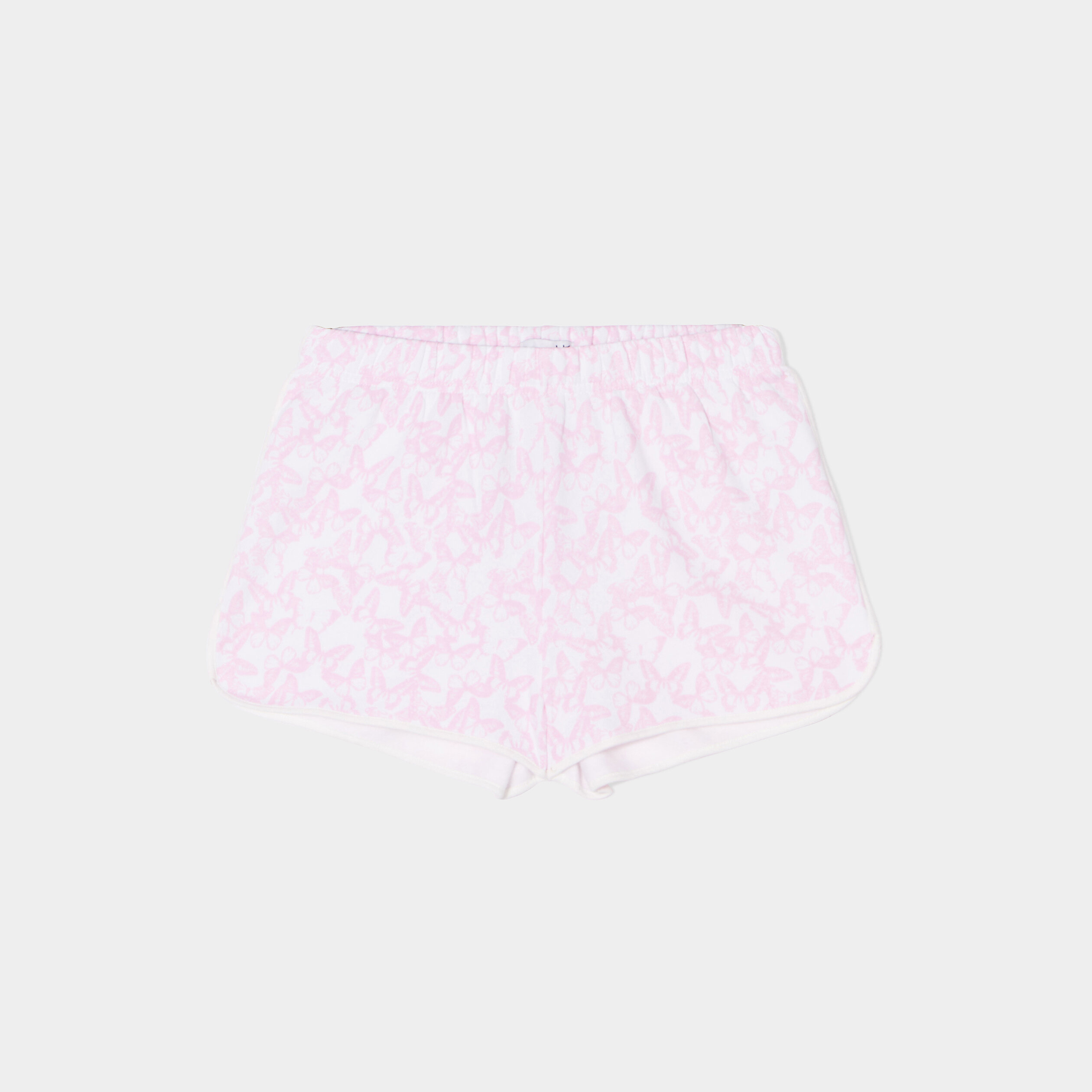 Short droit taille élastiquée blanc femme | La Halle